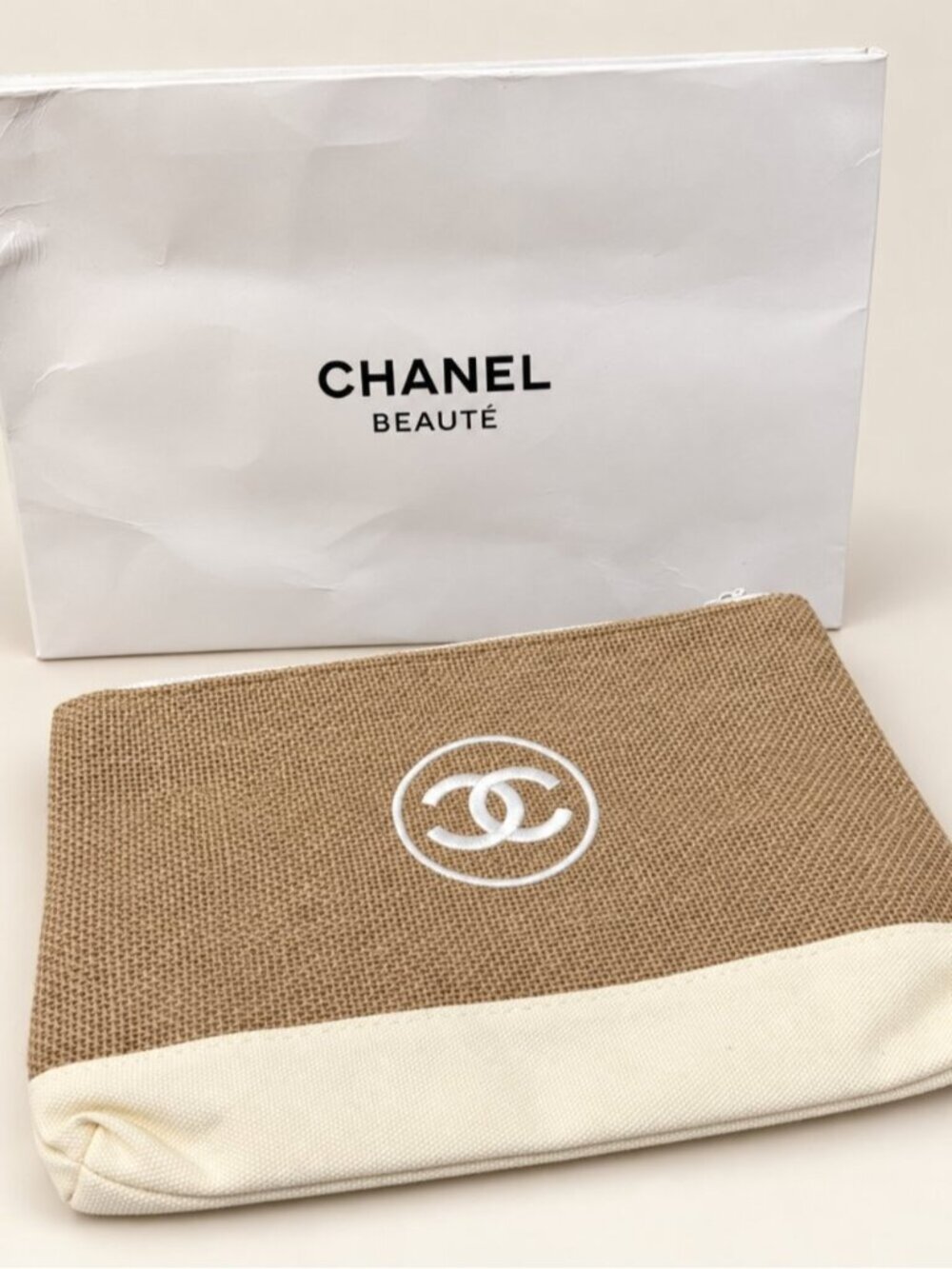 CC Beauté Jute Canvas CC Cosmetic Pouch GWP